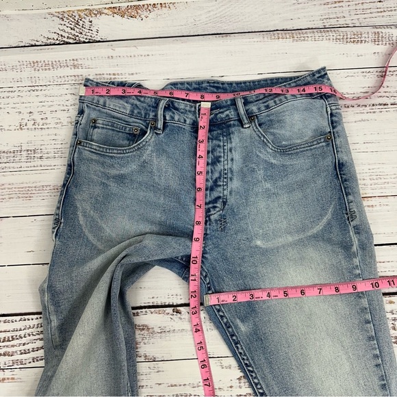 Ksubi Men’s size 32 x 29 Chitch Punk Blue Skinny Fit Tapered Button Fly Jeans - Picture 6 of 12